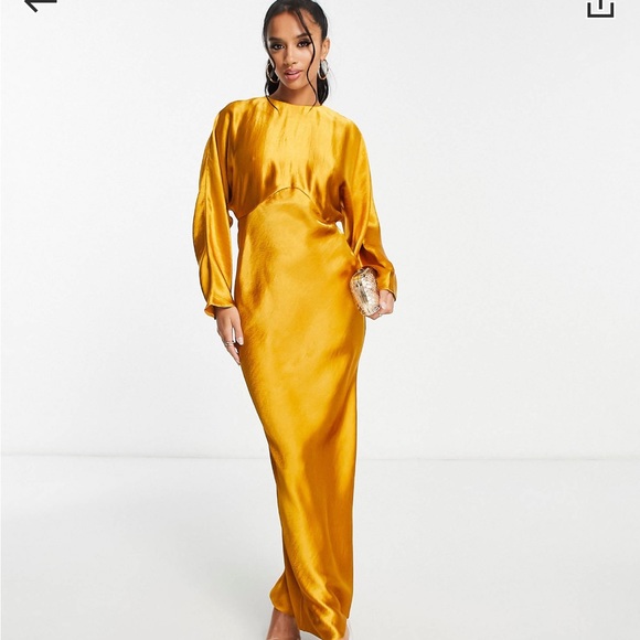 ASOS petite satin batwing dress - Picture 1 of 3